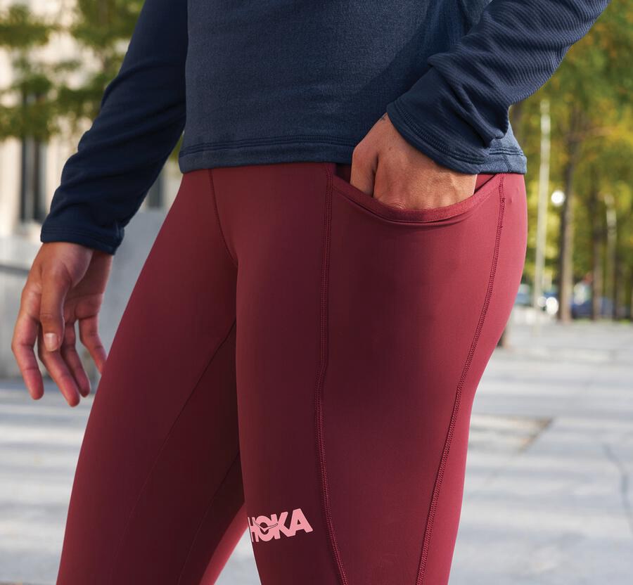 Hoka One One Bukser Dame - Performance Crop Tight - Brune - 167328YZS